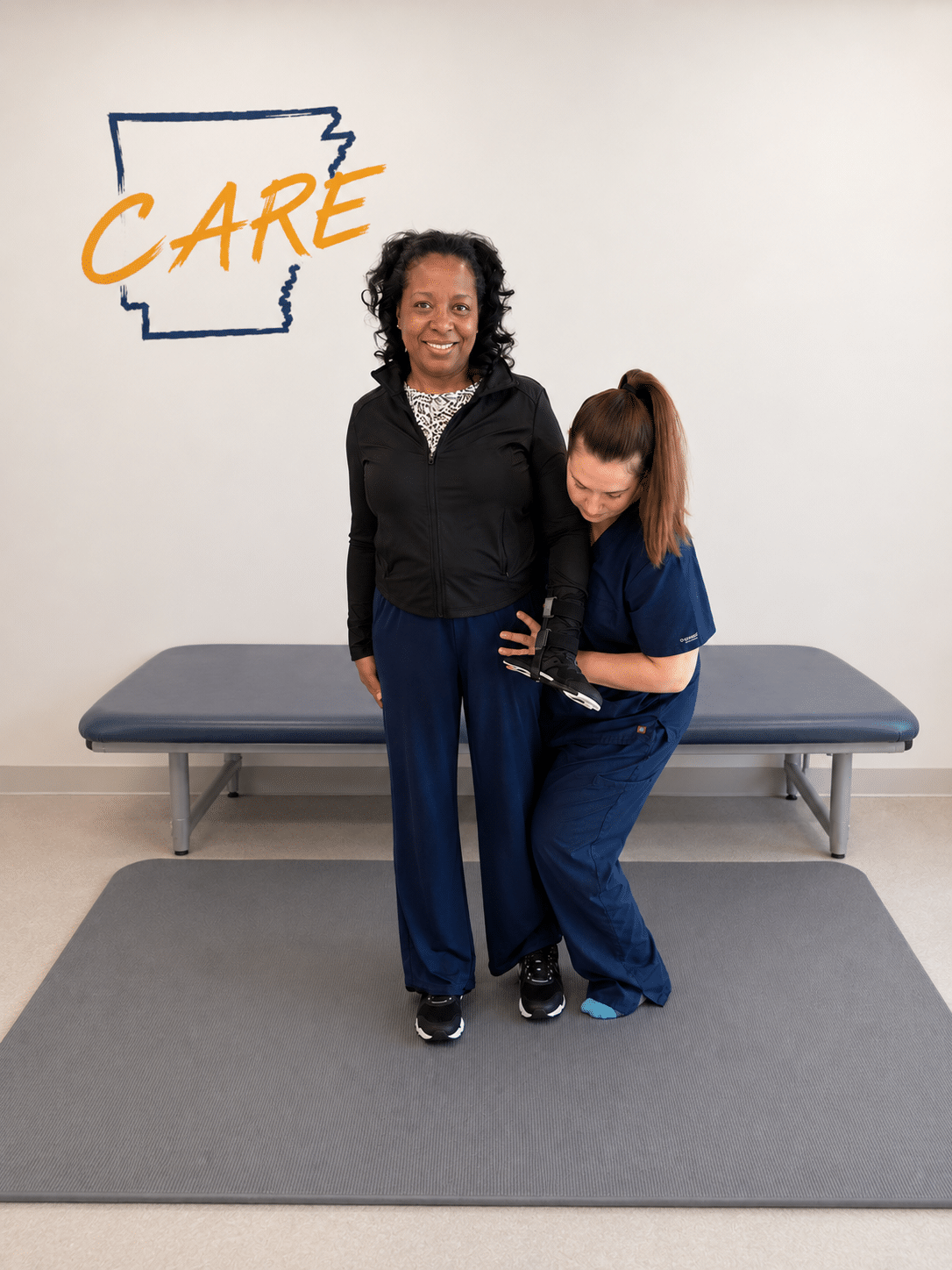 PT Anita walking and logo Mary Kaye Hill