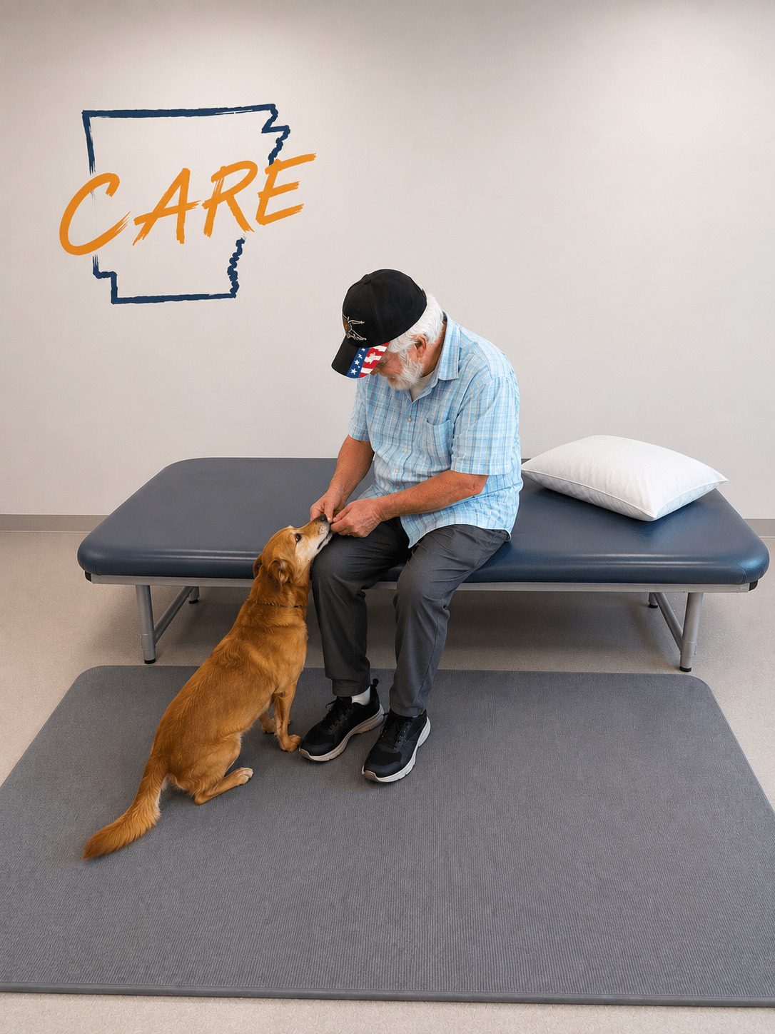 Therapy session with the Head Treat Acquisitioner Mary Kaye Hill